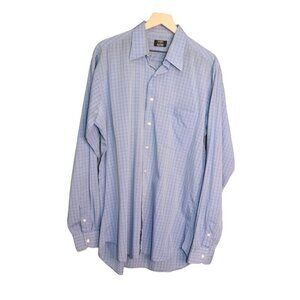 Gitman Bros for Westport Big & Tall Blue Button-Up Shirt - Size‎ 16-38 - Used